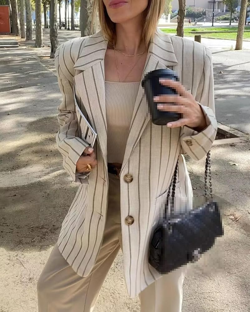 【関税込み】STRIPED SINGLE BREAST BLAZER JACKET 71ChNzPAreL._UY1000_.jpg